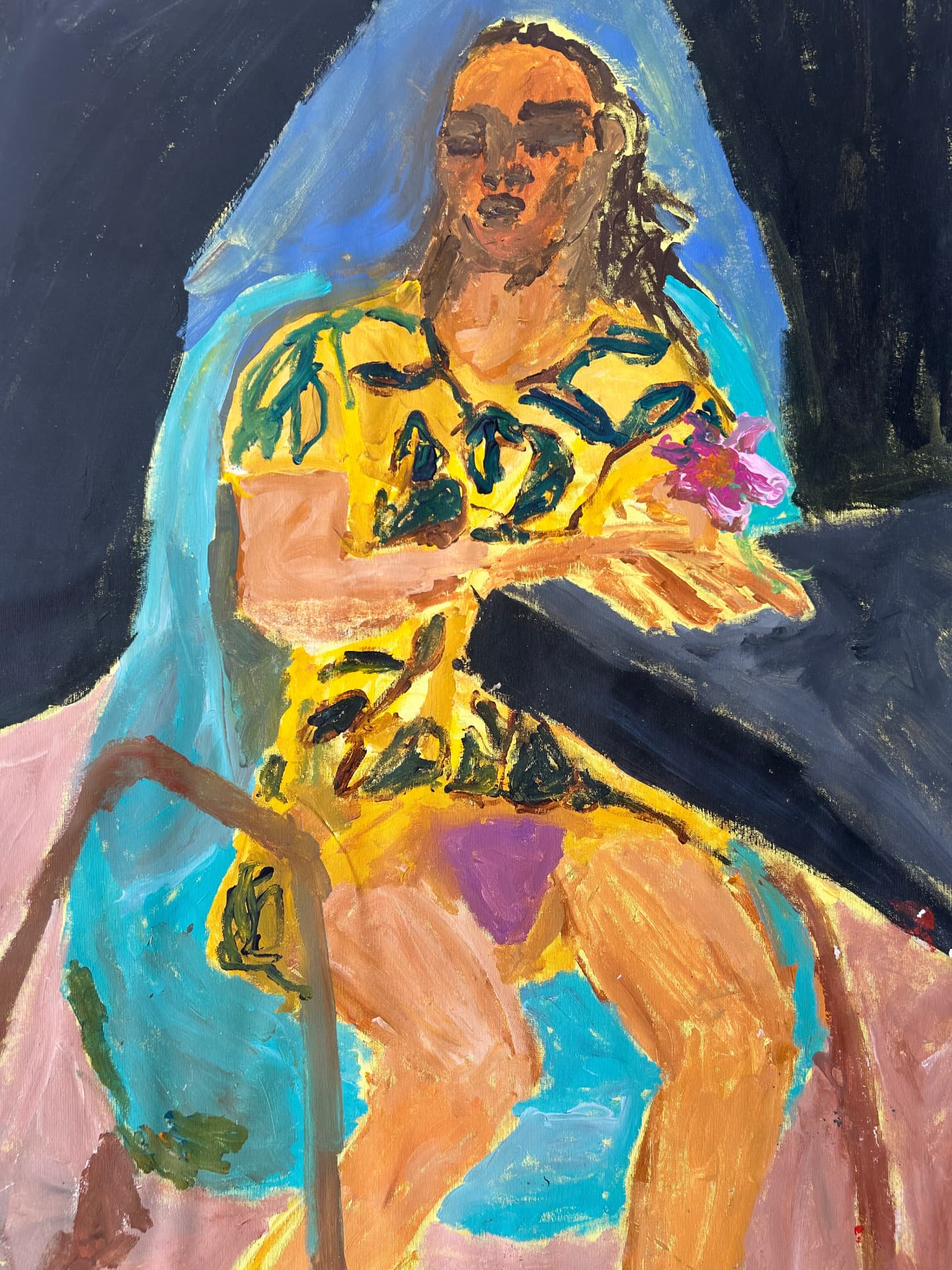 Aus deiner Sicht, Acrylic on canvas, 83 × 168 cm – detail