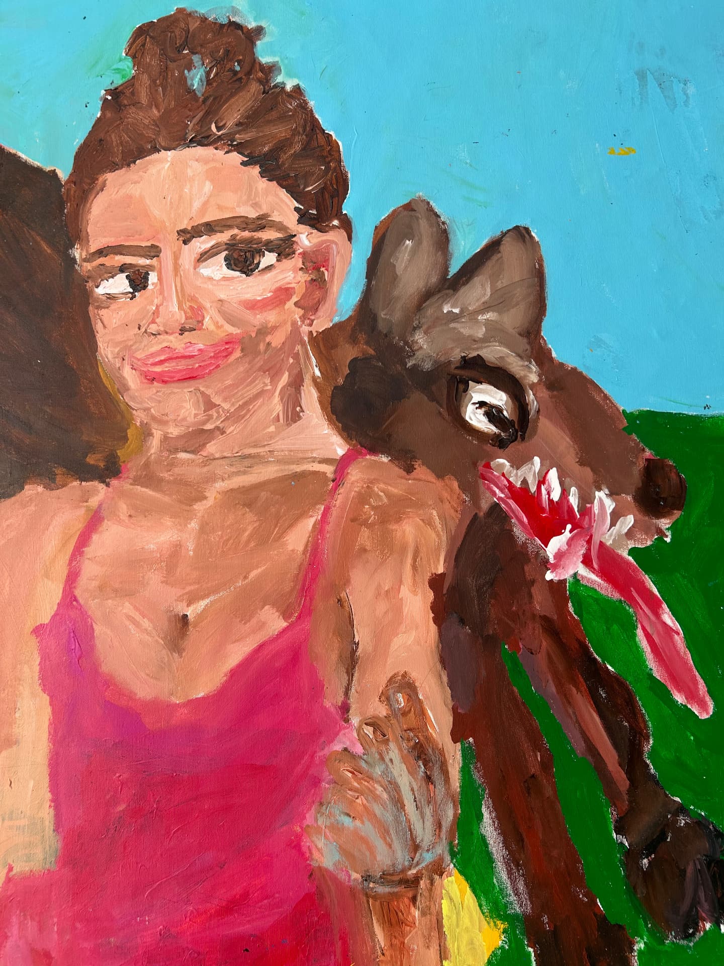 Sieh mich, Acrylic on canvas, 127 × 165 cm – detail