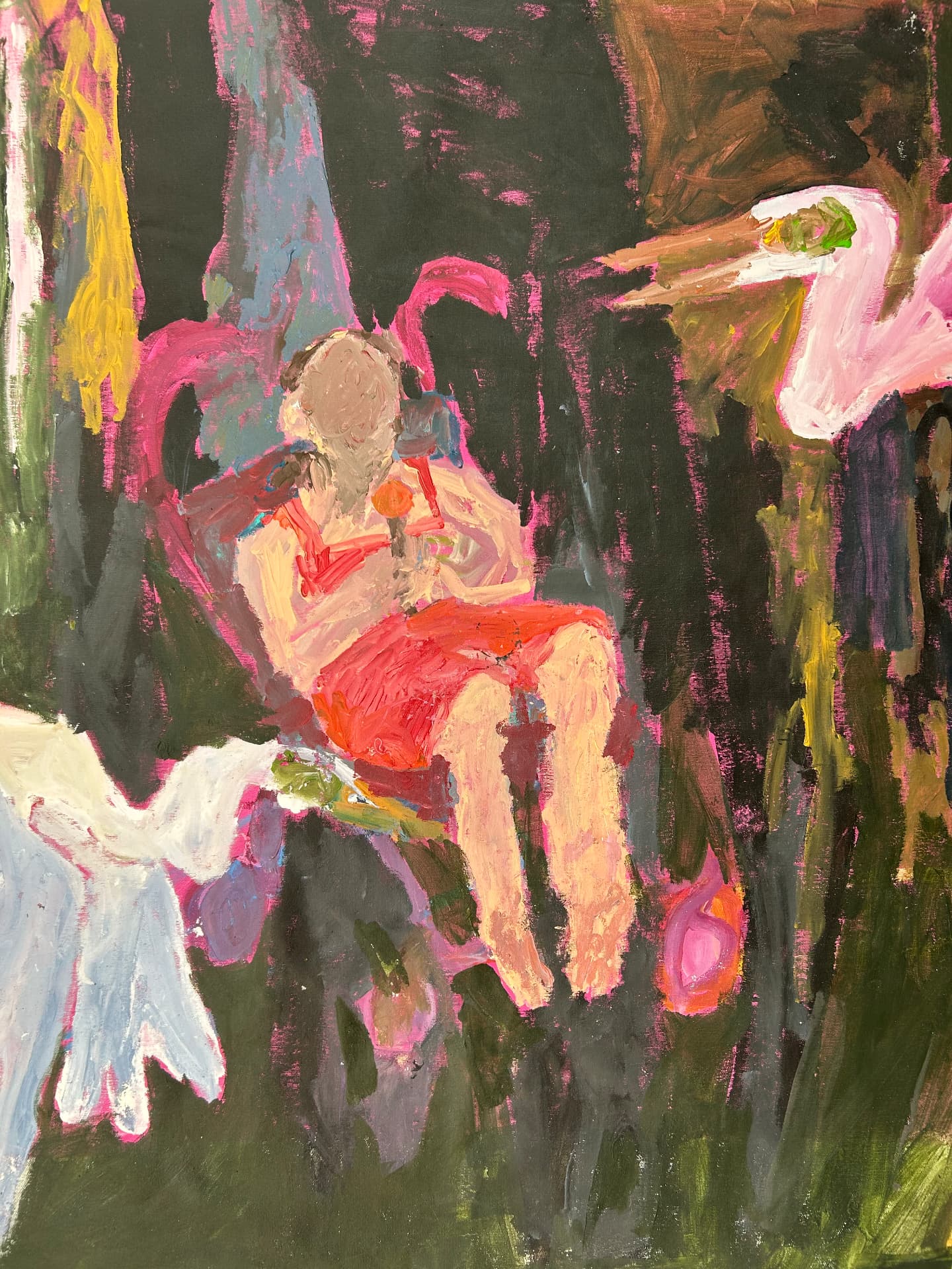 Vor dem danach, Acrylic on canvas, 168 × 110 cm – detail