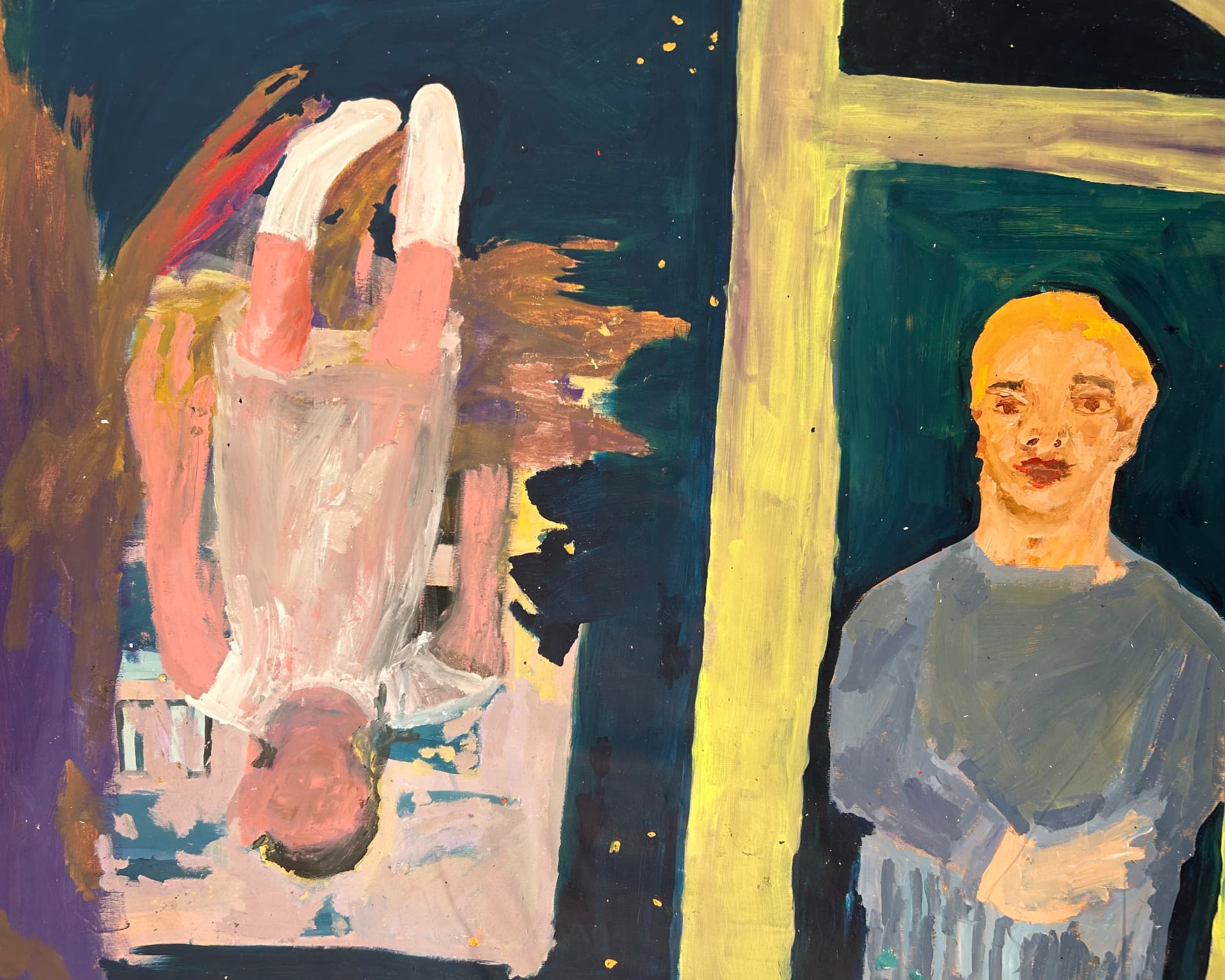 Kindheit, Acrylic on canvas, 128 × 166 cm – detail