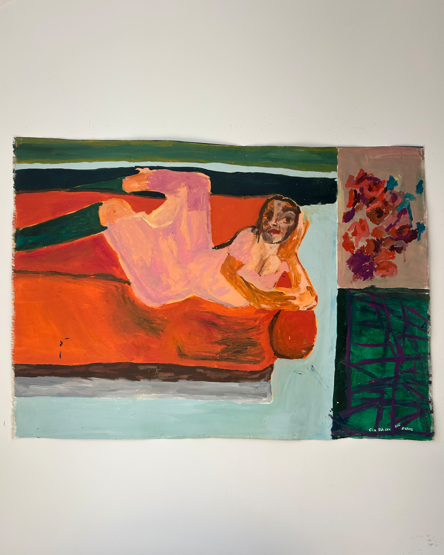 Schau mal, Acrylic on canvas, 118 × 166 cm