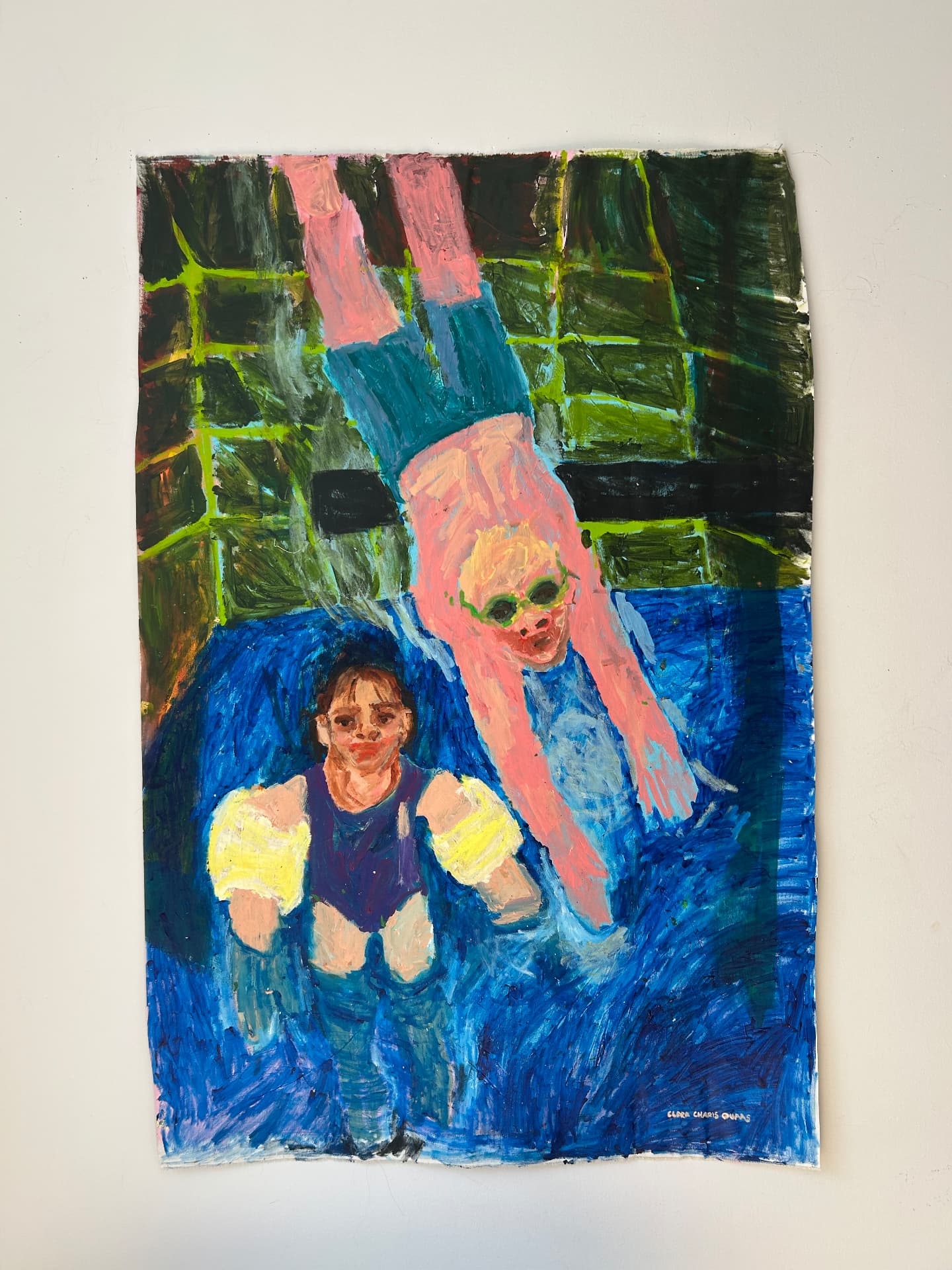 Trau dich doch, Acrylic on canvas, 109 × 165 cm