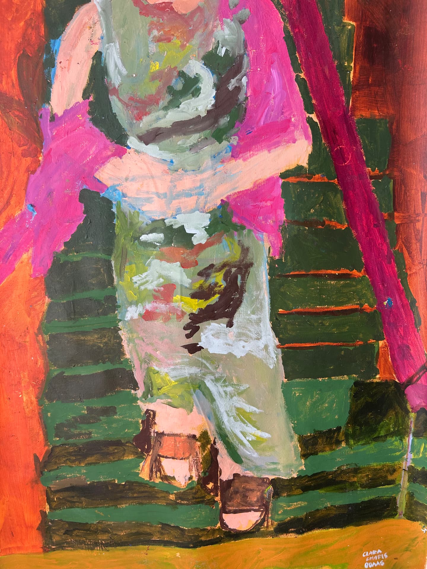 Das Gefäß, Acrylic on canvas, 97 × 166 cm – detail