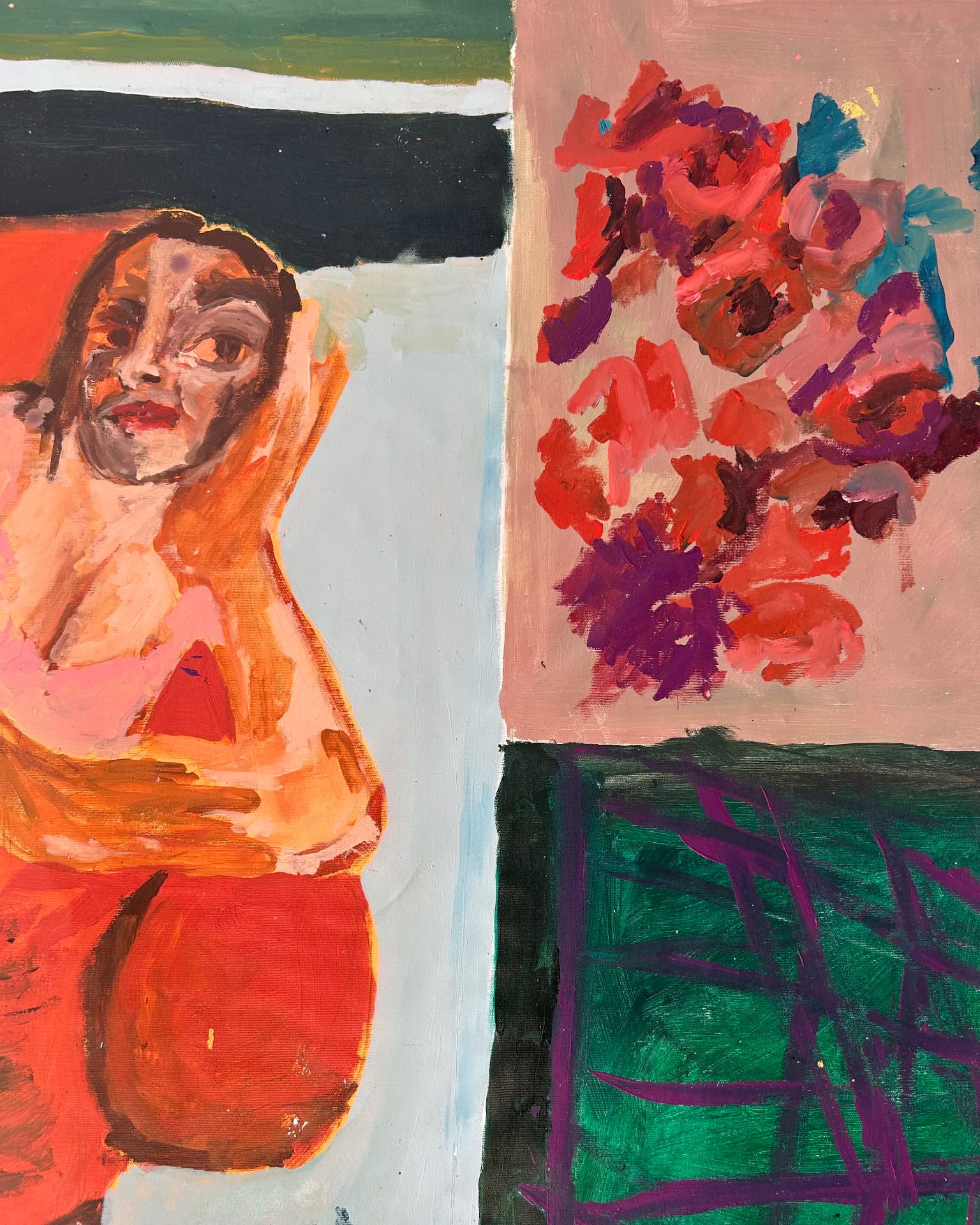 Schau mal, Acrylic on canvas, 118 × 166 cm – detail