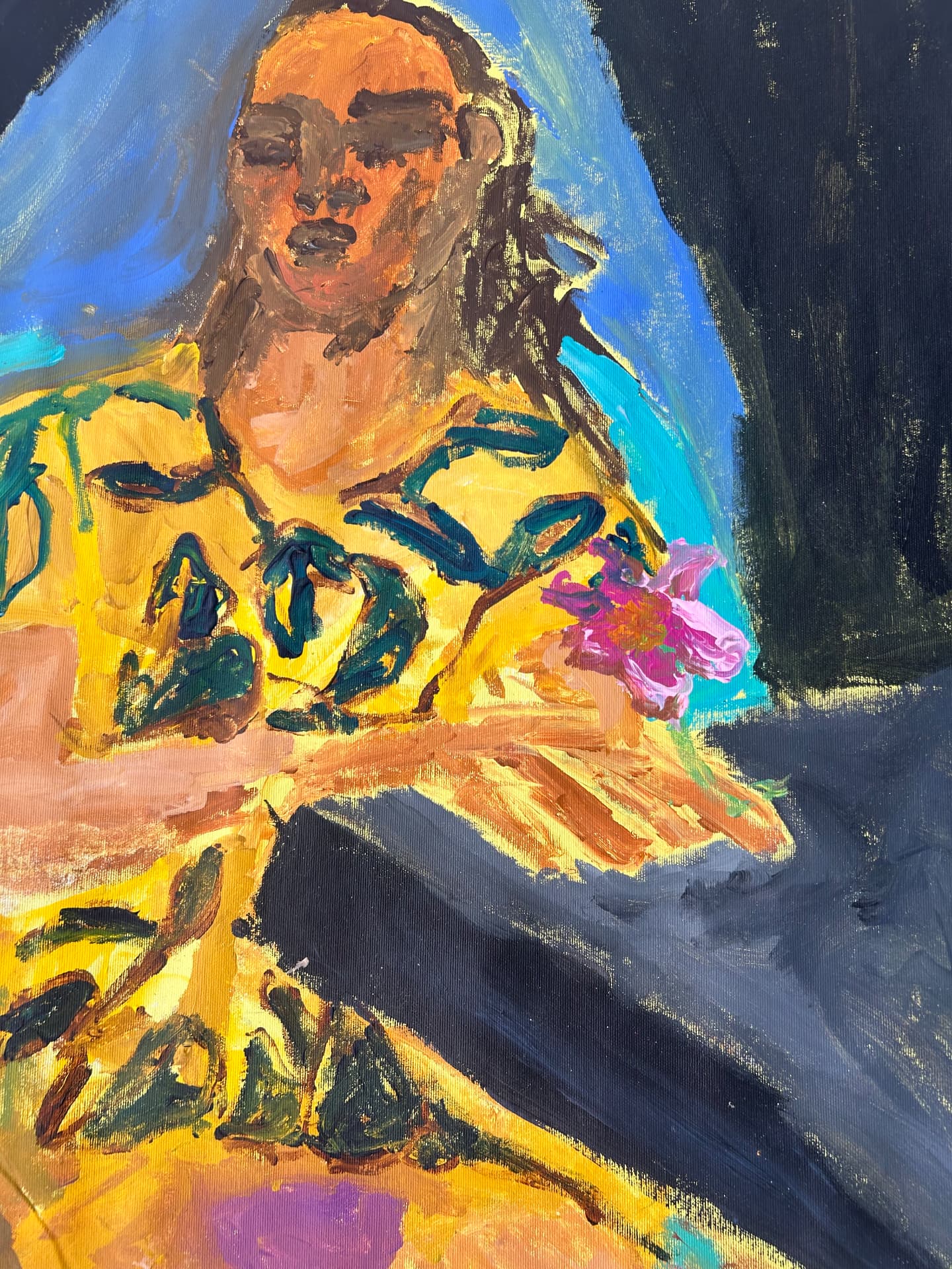 Aus deiner Sicht, Acrylic on canvas, 83 × 168 cm – detail