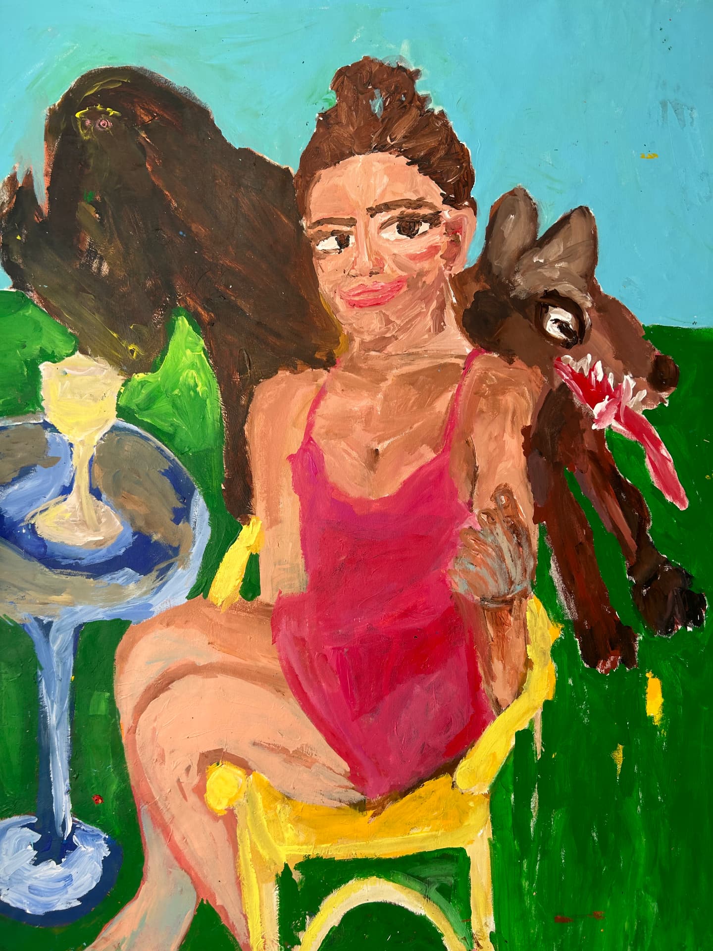 Sieh mich, Acrylic on canvas, 127 × 165 cm – detail