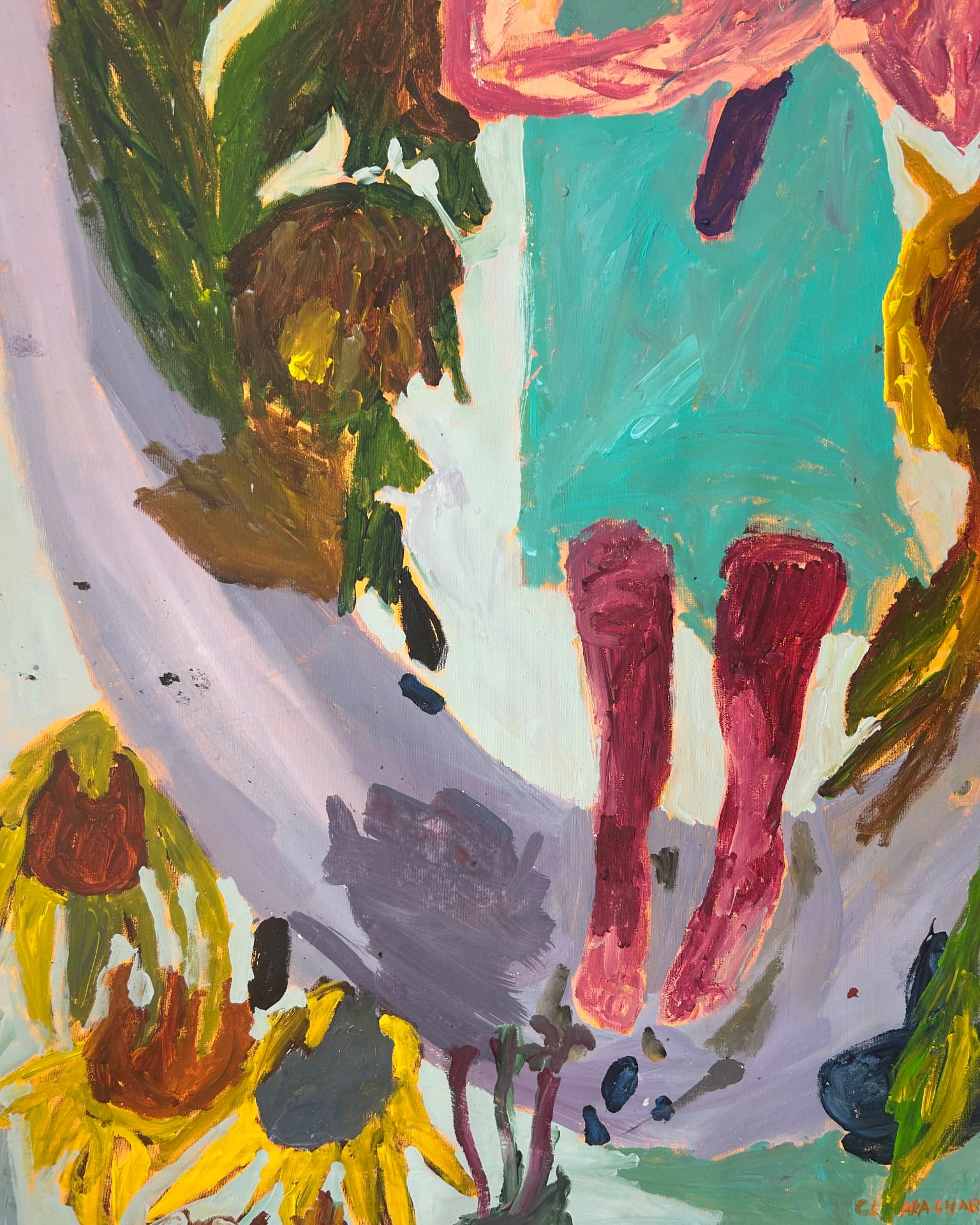 Ich gehe, wann ich will, Acrylic on canvas, 98 × 170 cm – detail