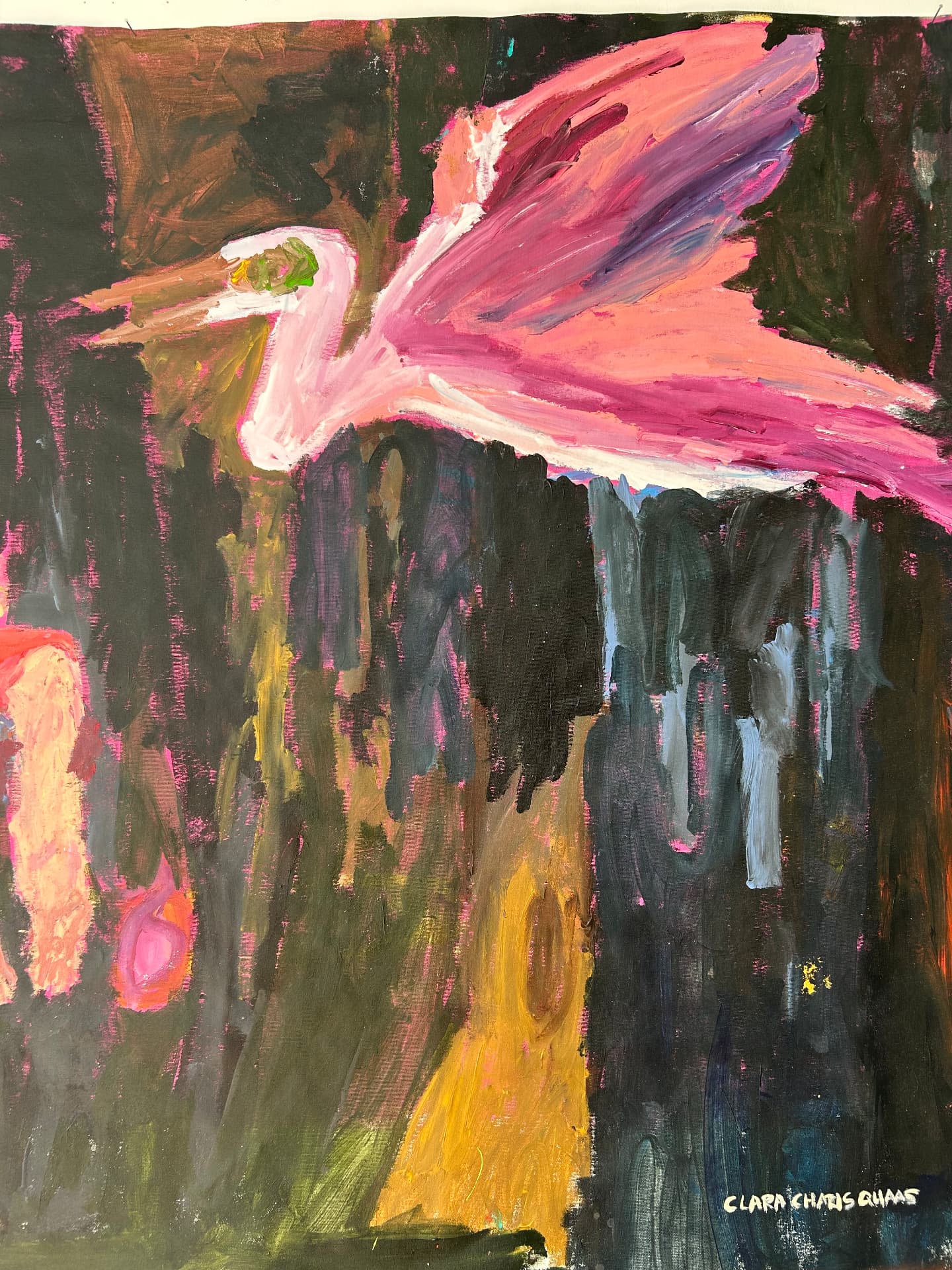Vor dem danach, Acrylic on canvas, 168 × 110 cm – detail