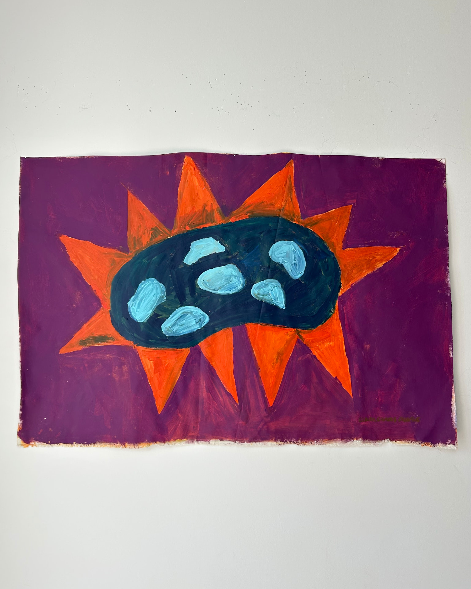Untitled, Acrylic on canvas, 88 × 114 cm