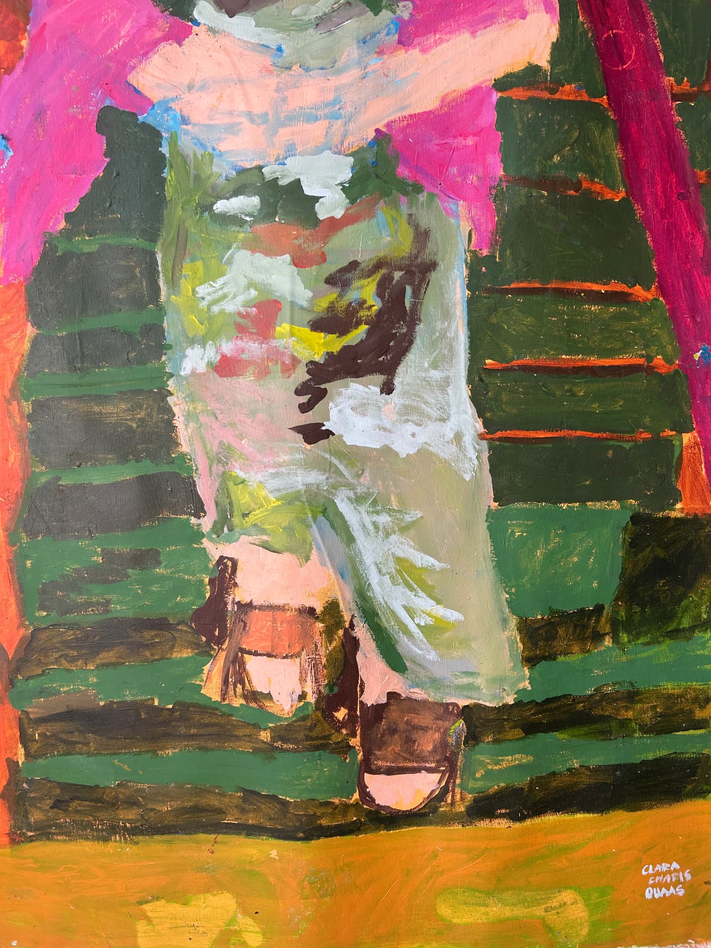 Das Gefäß, Acrylic on canvas, 97 × 166 cm – detail