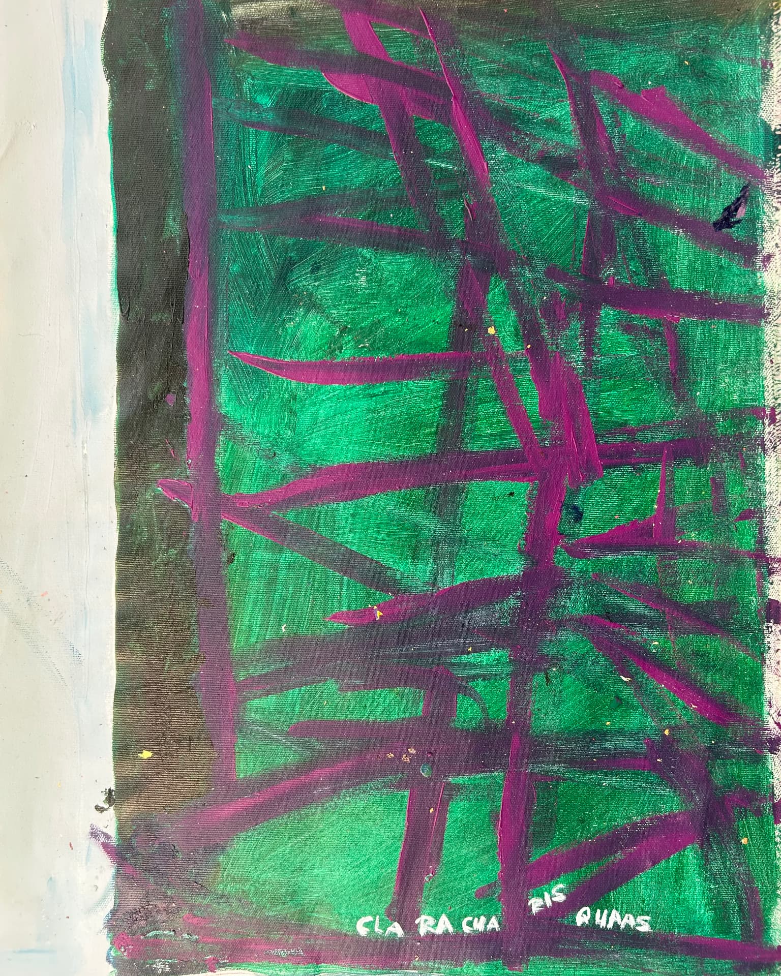 Schau mal, Acrylic on canvas, 118 × 166 cm – detail