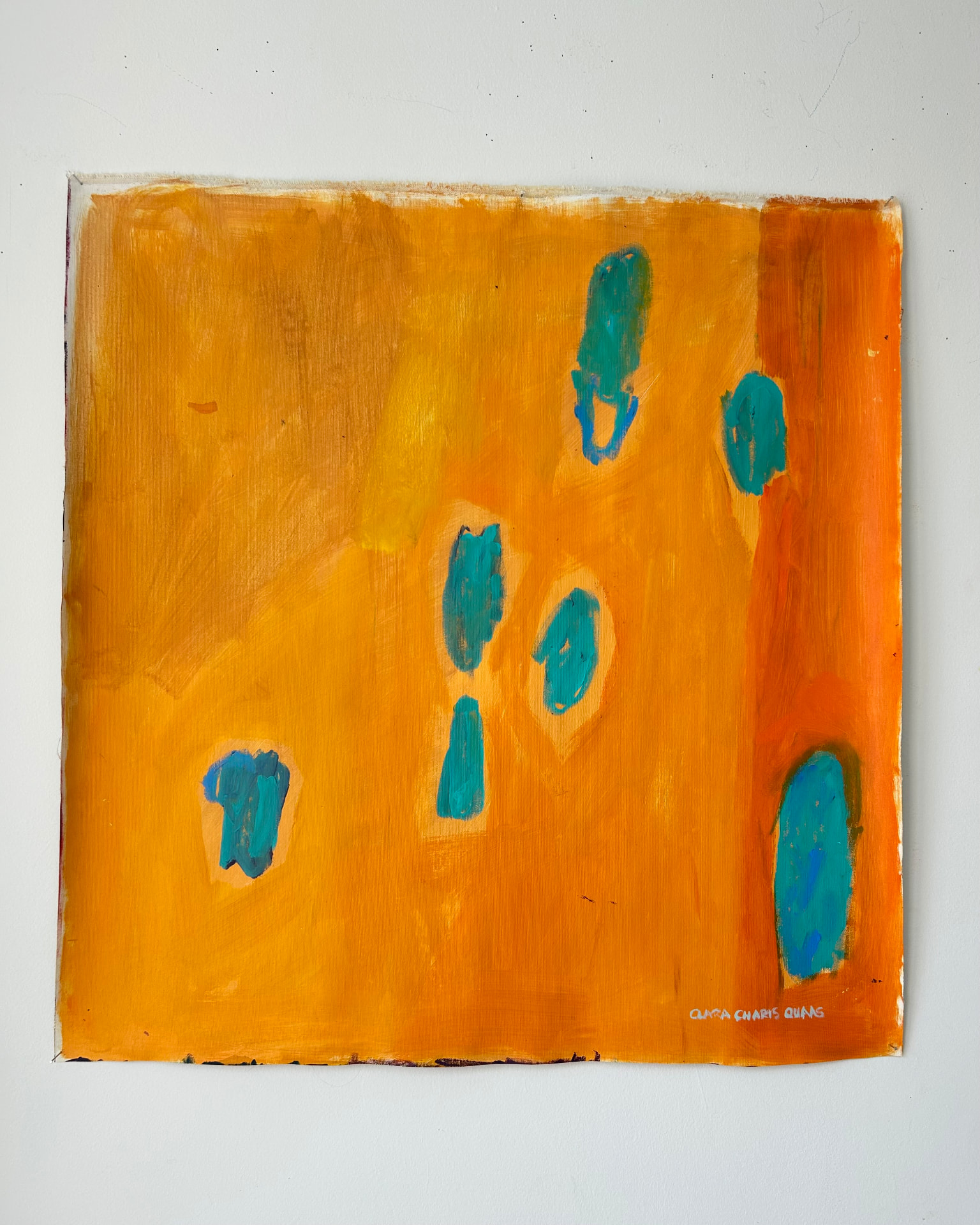 Im Vorbeiziehen, Acrylic on canvas, 84 × 86 cm